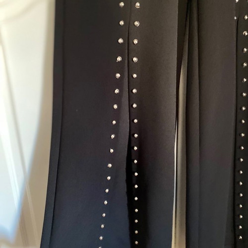 Bershka black pants with studs used, size small