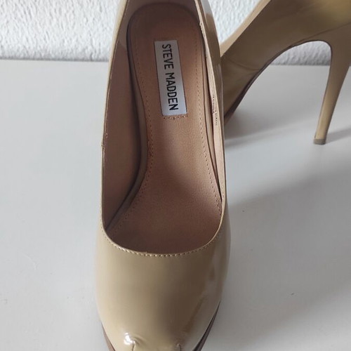 Steve Madden pumps used, beige, 12 cm heel, size 38