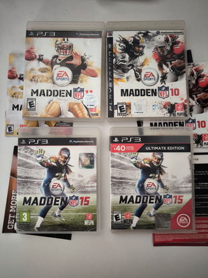 Madden NFL Games Collection PS3 - 10, 11, 15, Ultimate Edition