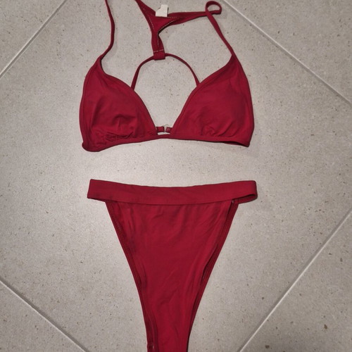 Racerback Bikini Set deep red, size Small, like new