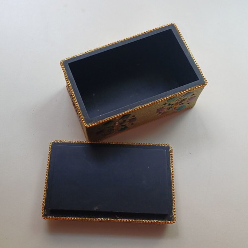 Decorative jewelry box like new, gold with colorful details