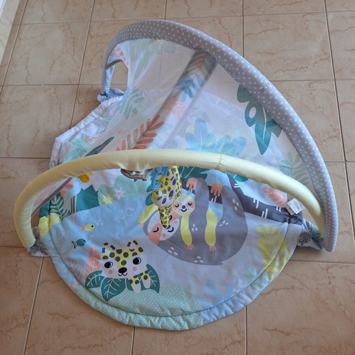 Kikkaboo baby gym activity mat with one hanging toy, jungle theme