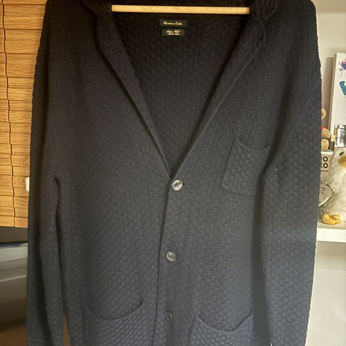 Massimo Dutti cardigan, dark blue, XL, cotton-wool