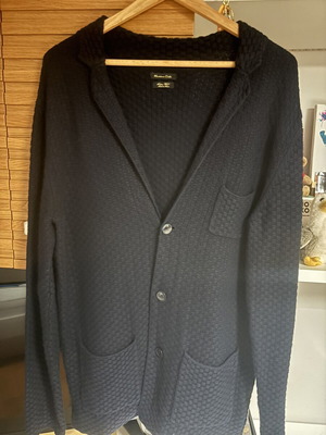 Massimo Dutti cardigan, dark blue, XL, cotton-wool