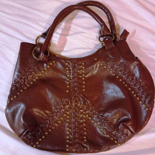 Women's Handbag like new, brown faux leather