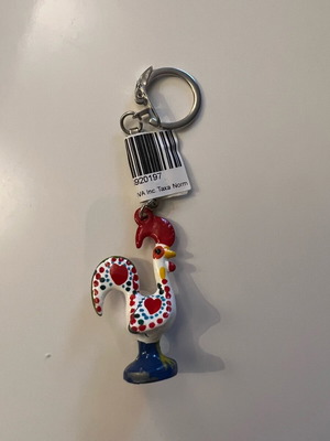 Keychain souvenir from Portugal new, traditional rooster shape folklore