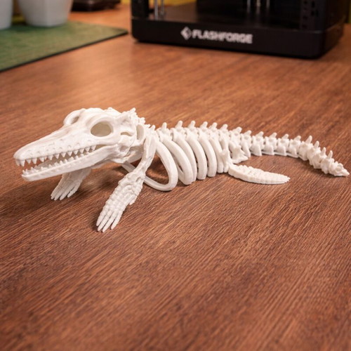 3D printed skeleton crocodile new, articulated and movable