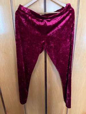 Velvet leggings pants H&M new, size L, pink