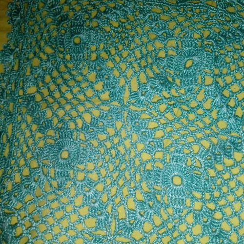 Crocheted handmade set of 3 new in soft green