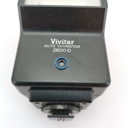 Vivitar 2600-D camera flash used