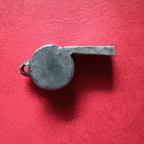 Metal vintage collectible military whistle used