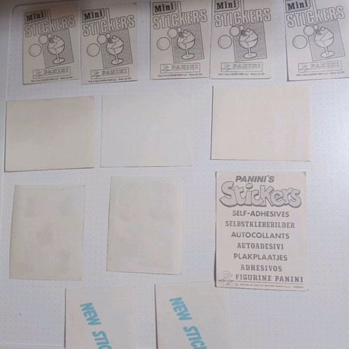 Panini and New Action stickers used, set of 13 pieces