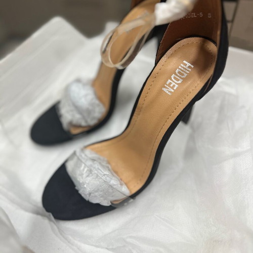 Hidden Fashion Sandals Size 38 New Black Transparent Strap