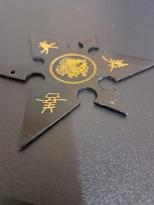 Shuriken throwing star decorative used, made in Taiwan