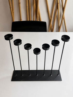 Candelabrum 7-Seat black matte metal like new