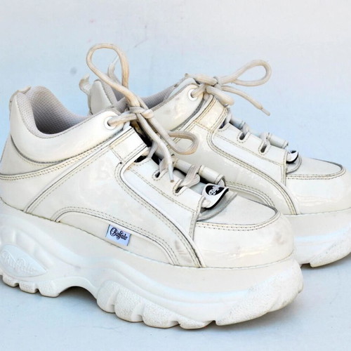 Buffalo white chunky platform sneakers size 37 Y2K
