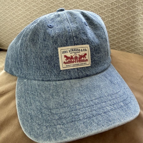 Levi's Denim Hat new, acid wash blue cotton