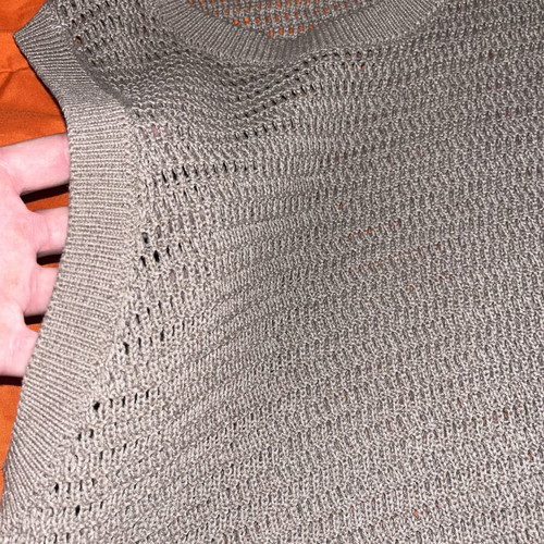 Zara summer knitted sleeveless vest, size M, grey and brown