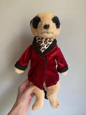 Meerkat Aleksandr Orlov plush toy used, 35 cm