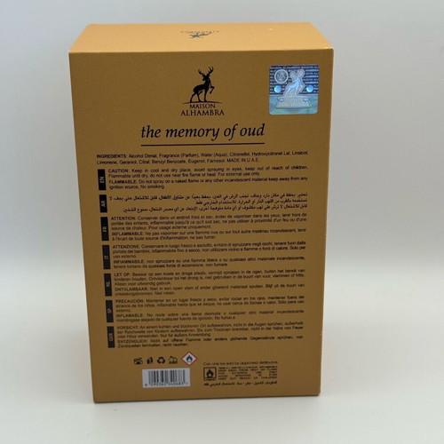 The memory of Oud eau de parfum new 60ml