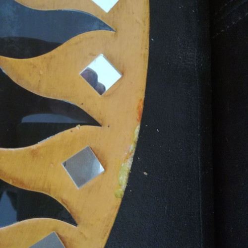 Wall mirror used, round 60cm