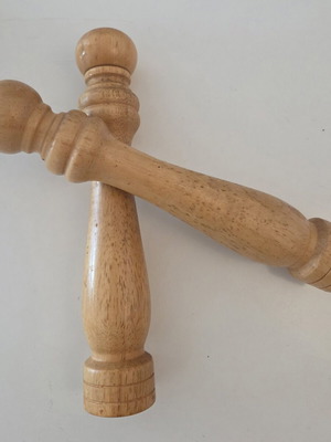 Vintage Wooden Pepper Mill and Salt Shaker Set, Natural Beechwood
