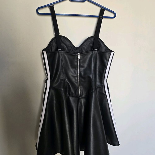 Adidas faux leather dress new, limited edition, black, size S