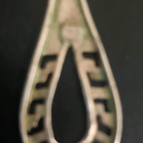 Silver 925 single long teardrop earring used