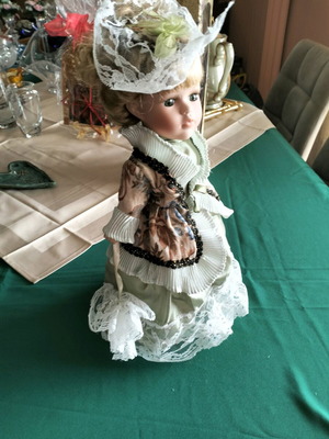 Vintage porcelain doll new in packaging
