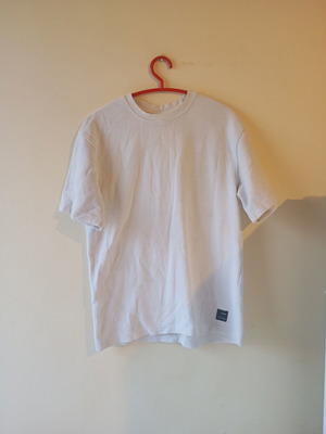Pull & Bear ανδρικό λευκό κοντομάνικο μπλουζάκι, XS