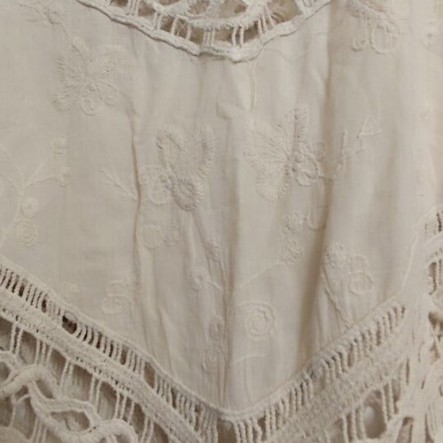 Boho Crochet Beach Kaftan Tunic with Fringes beige like new