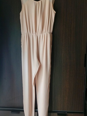 Zara women's pink one-piece jumpsuit new, size L
