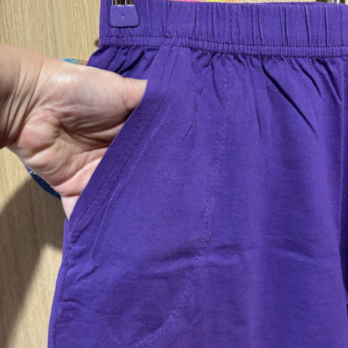 Fawn cotton sleepwear set like new, white and purple, size M