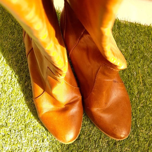 Stradivarius boots used, brown, size 39, comfortable heel