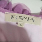 Stenia Pink Sleeveless Top with Purple Tulle Size L Like New