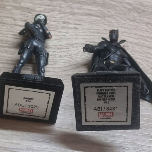 Φιγούρες Domino και Black Panther Marvel Eaglemoss ανακατασκευασμένες