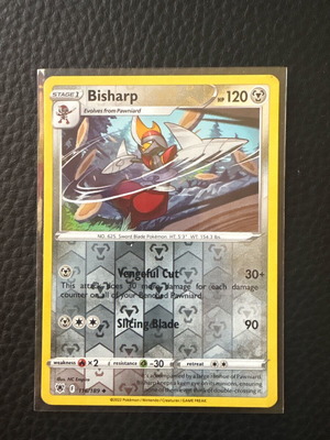 Pokemon Astral Radiance Reverse Holo Foil Bisharp κάρτα TCG καινούργιο
