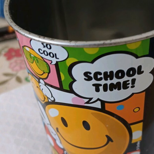 Smiley pencil case and 44 stickers new