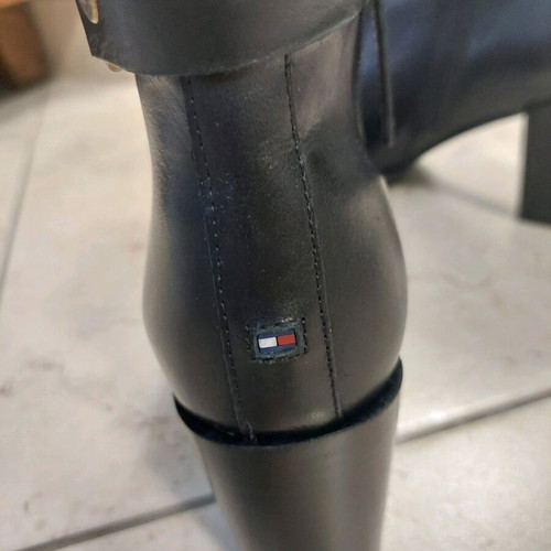 Tommy Hilfiger leather ankle boots new, black, size 39