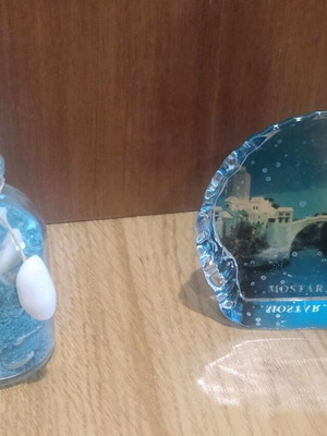 Set of 2 glass souvenirs new, summer style and island decoration