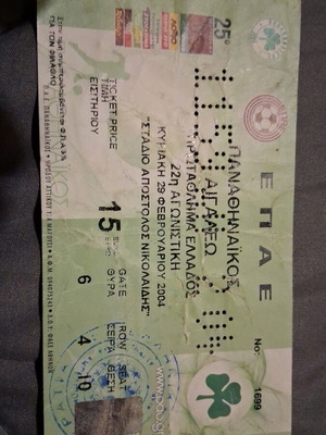 Used old collectible sports tickets