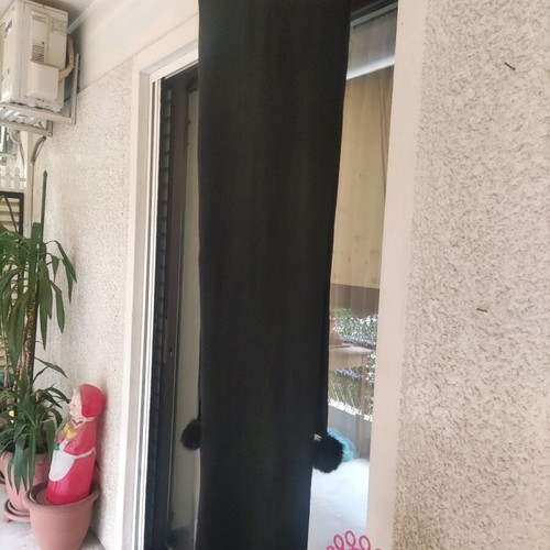 Black scarf like new, dimensions 30x2.20