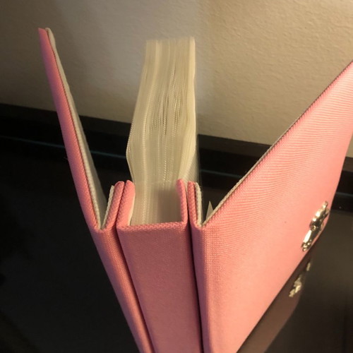 Fabric photo album with silver, like new, luxurious