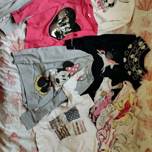 Girls' clothes used, pack of 23 pieces, ages 5-8
