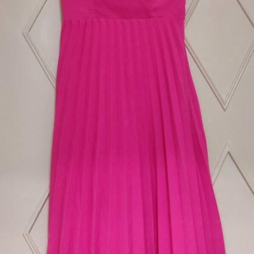 Fervente fuchsia dress No 38 like new with shoulder ties