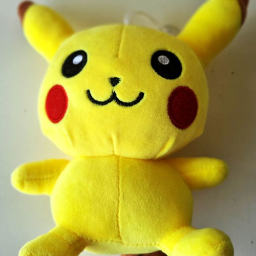 Pokemon Pikachu plush toy with suction cup for hanging