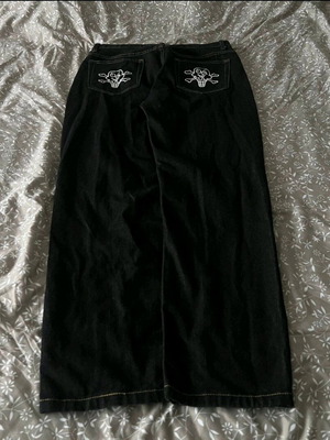 Y2K vintage black jeans wide hiphop rap japan style indie streetwear JNCO size L like new