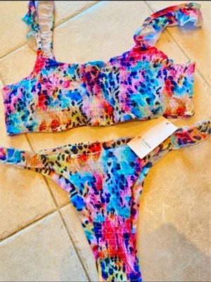Swimsuit animal print multicolor new, size M-L