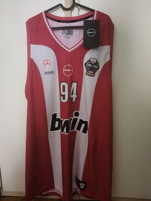 Ολυμπιακός Final Four φανέλα Έβαν Φουρνιέ καινούργια με καρτελάκια 3XL