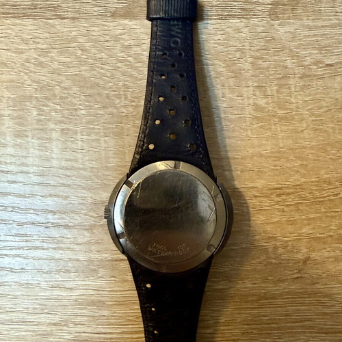 Omega Geneve Dynamic watch used, manual winding, white and blue